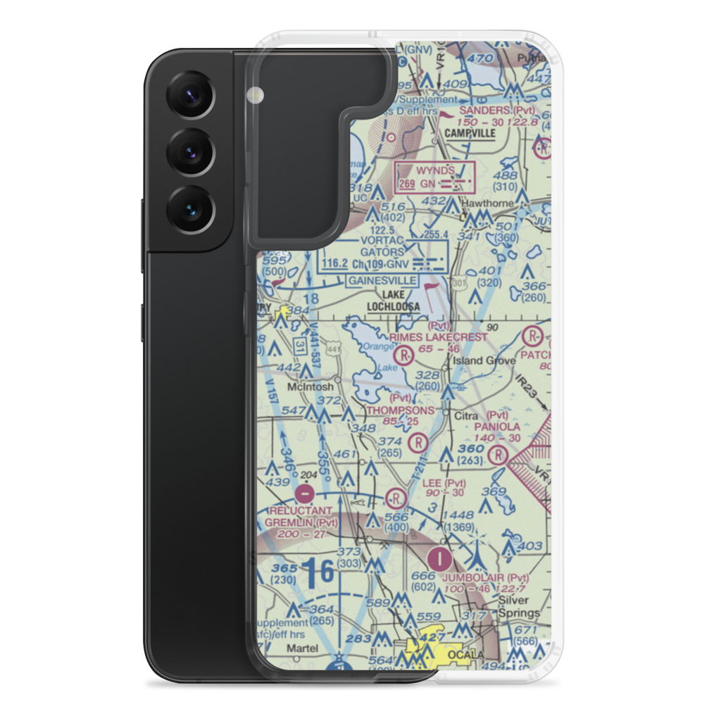 Rimes Lakecrest Airport (35FA) VFR Sectional Samsung Case Samsung Galaxy S22 Plus model shown