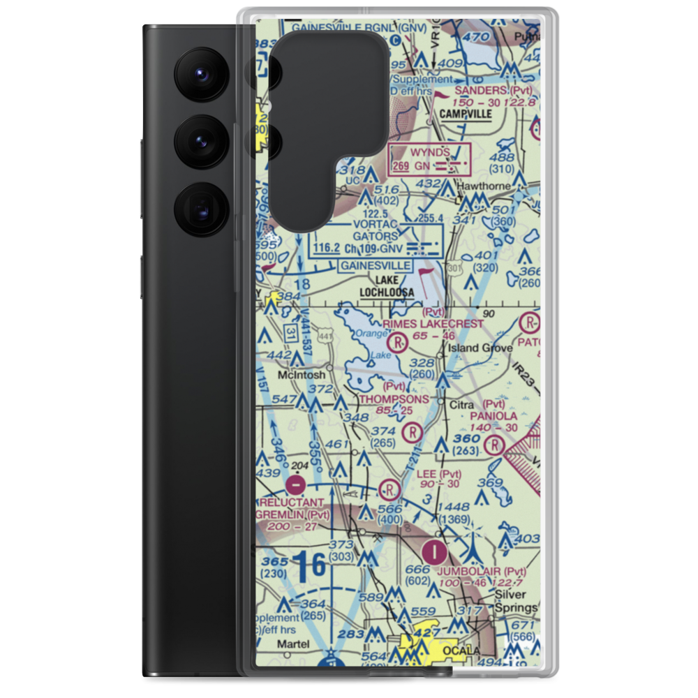 Rimes Lakecrest Airport (35FA) VFR Sectional Samsung Case Samsung Galaxy S22 Ultra model shown
