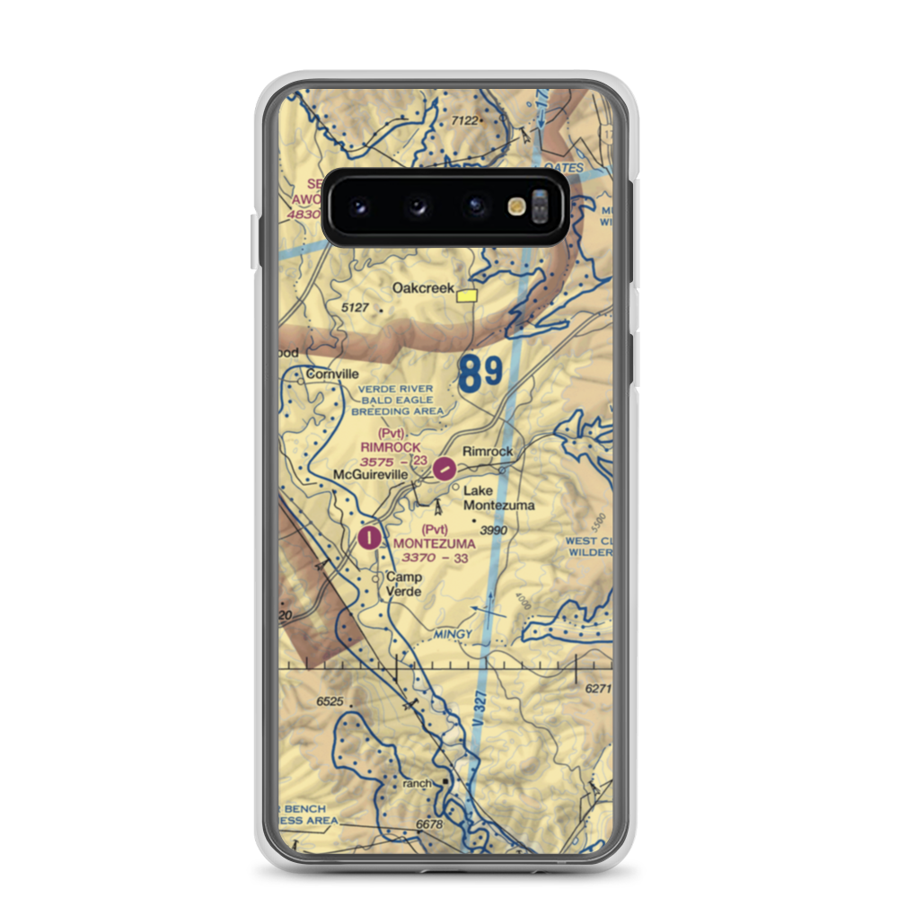 Rimrock Airport (48AZ) VFR Sectional Samsung Case Samsung Galaxy S10 model shown