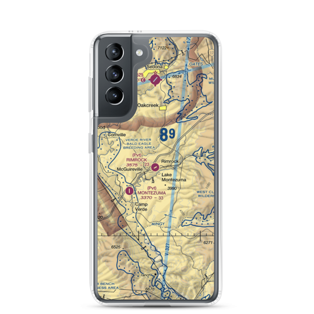Rimrock Airport (48AZ) VFR Sectional Samsung Case Samsung Galaxy S21 model shown