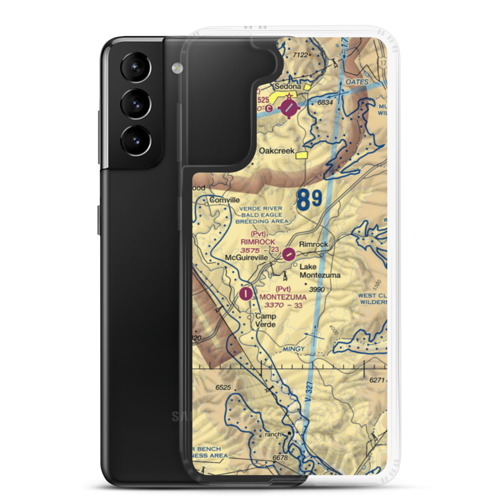 Rimrock Airport (48AZ) VFR Sectional Samsung Case Samsung Galaxy S21 Plus model shown