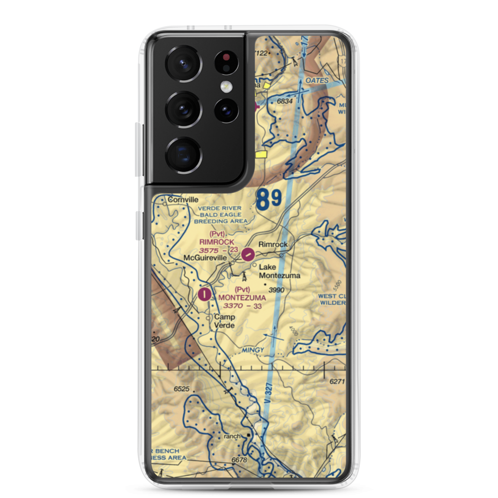 Rimrock Airport (48AZ) VFR Sectional Samsung Case Samsung Galaxy S21 Ultra model shown