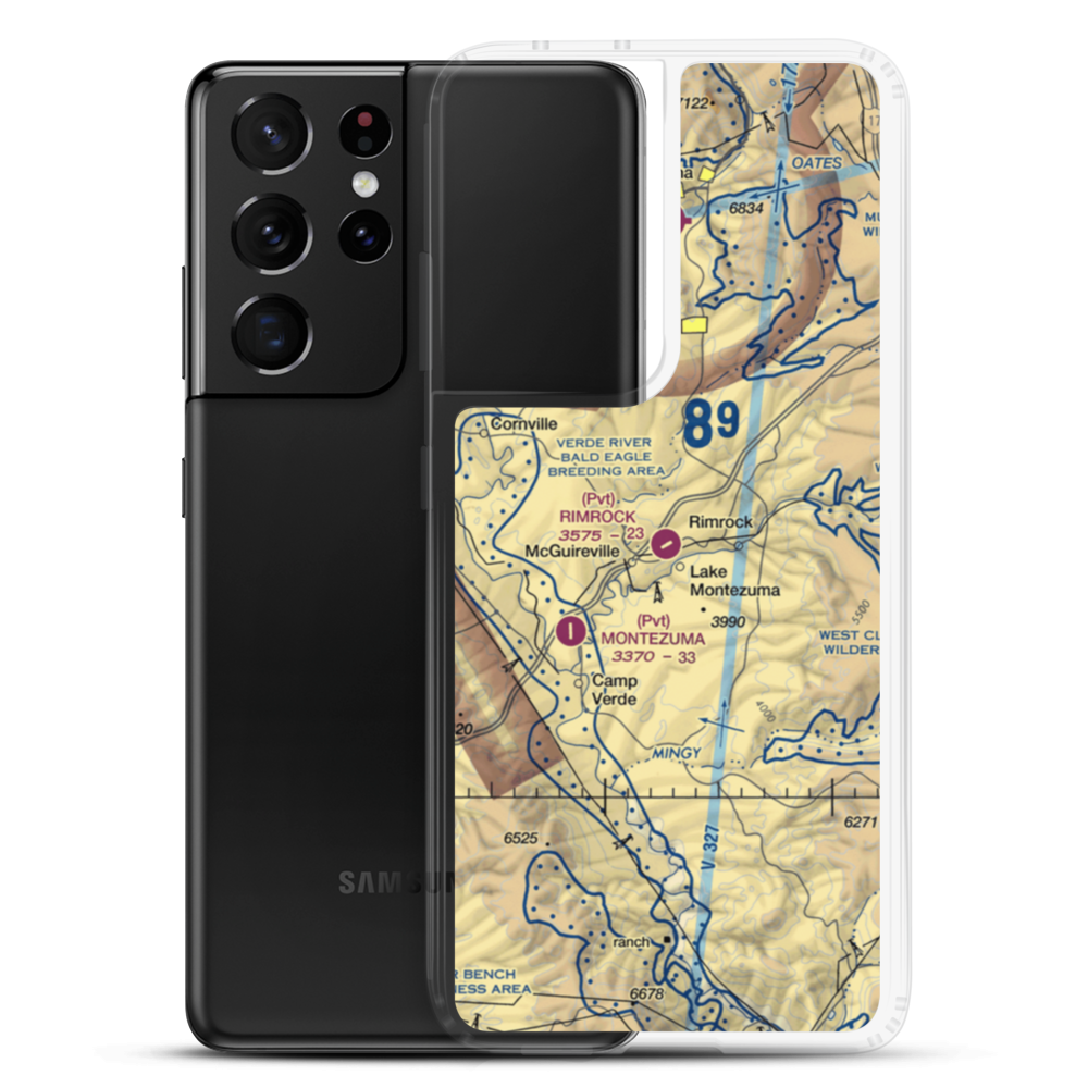 Rimrock Airport (48AZ) VFR Sectional Samsung Case Samsung Galaxy S21 Ultra model shown