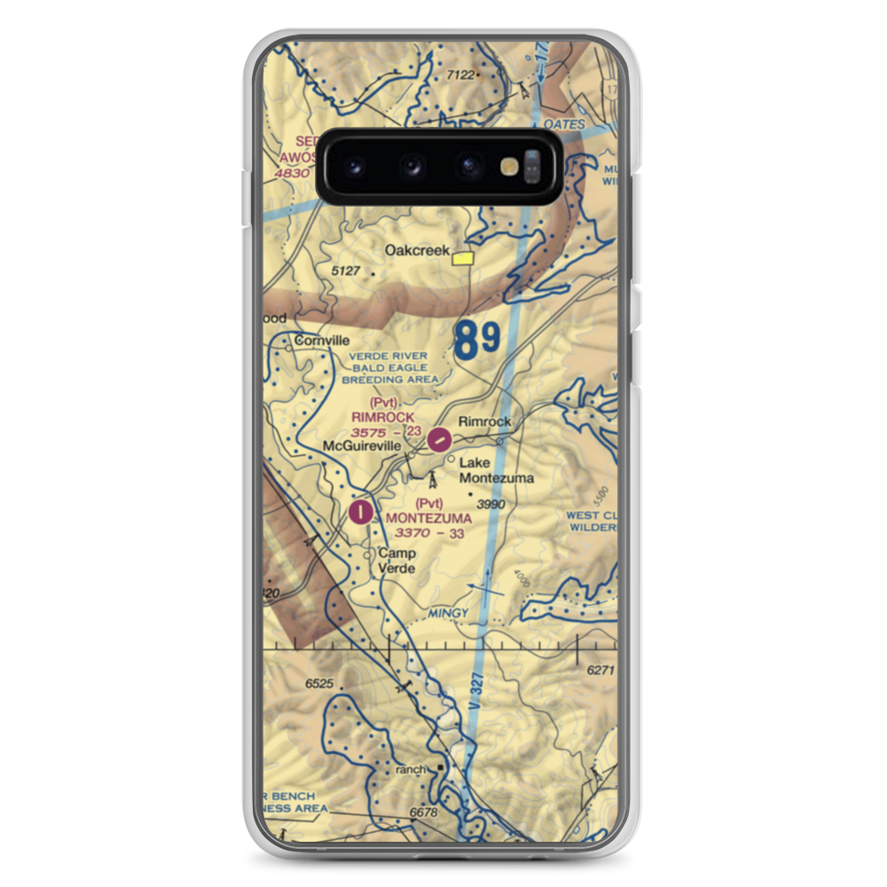 Rimrock Airport (48AZ) VFR Sectional Samsung Case Samsung Galaxy S10+ model shown