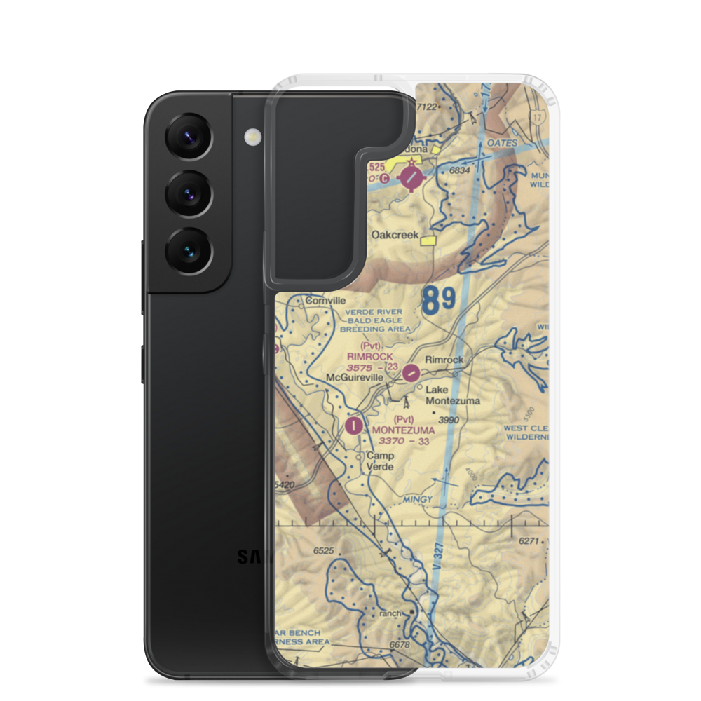 Rimrock Airport (48AZ) VFR Sectional Samsung Case Samsung Galaxy S22 model shown