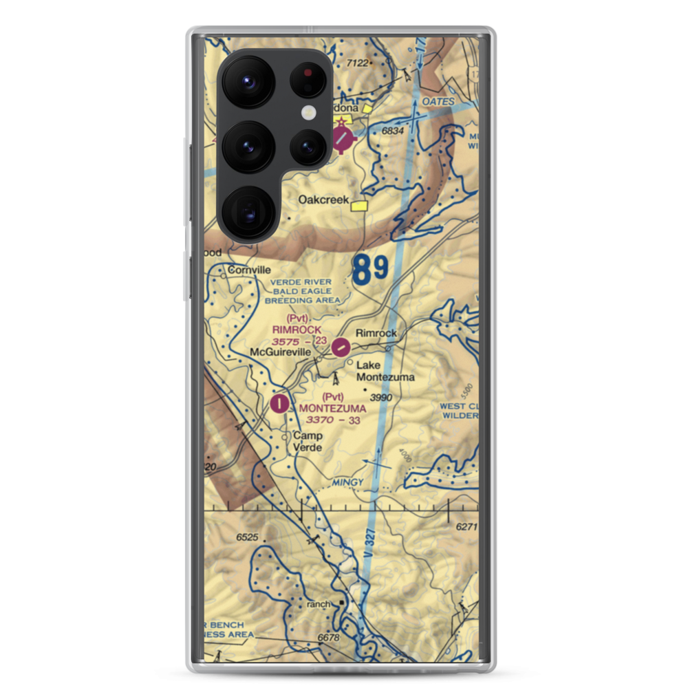 Rimrock Airport (48AZ) VFR Sectional Samsung Case Samsung Galaxy S22 Ultra model shown