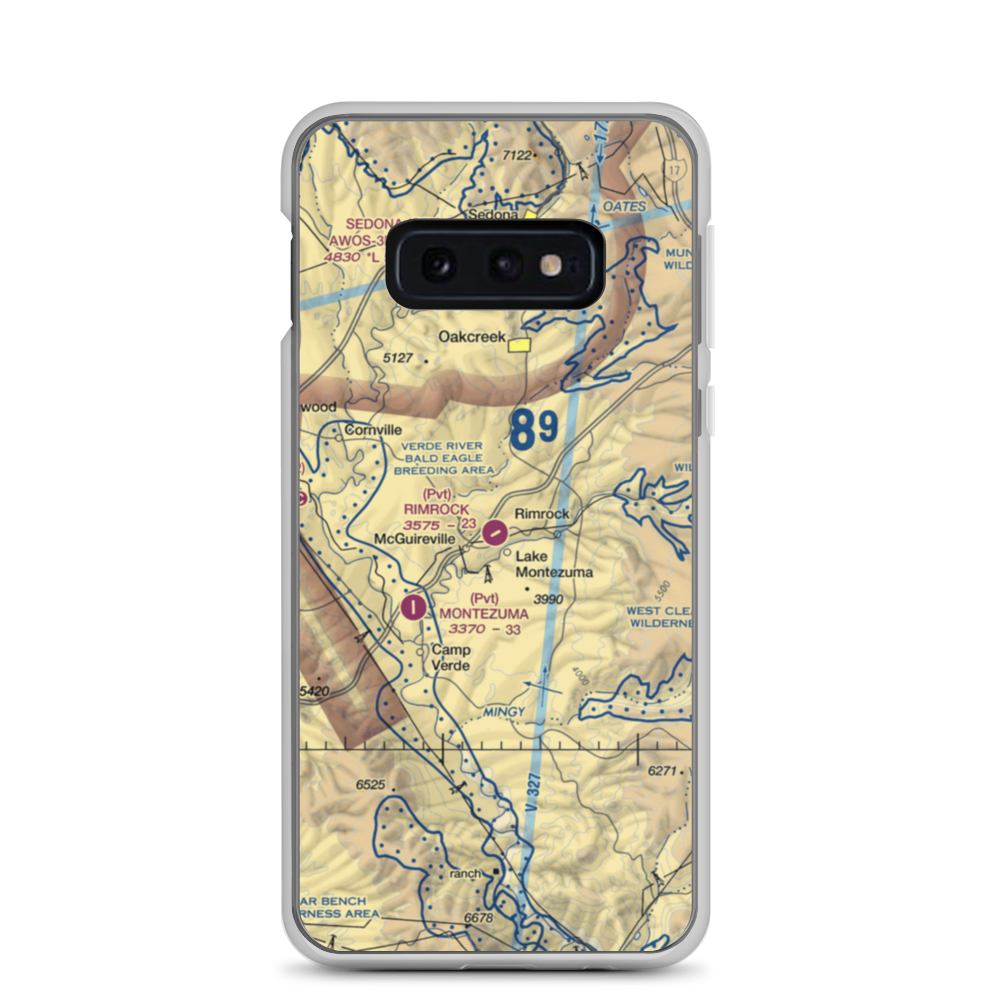 Rimrock Airport (48AZ) VFR Sectional Samsung Case Samsung Galaxy S10e model shown