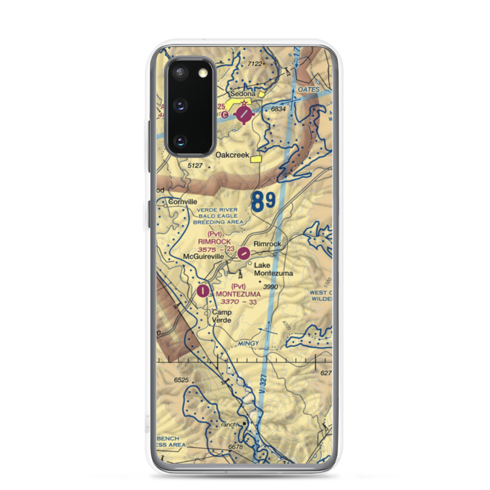 Rimrock Airport (48AZ) VFR Sectional Samsung Case Samsung Galaxy S20 model shown