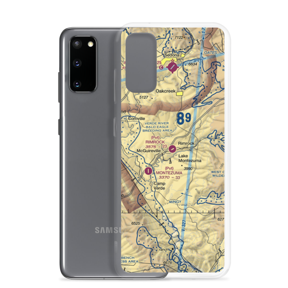 Rimrock Airport (48AZ) VFR Sectional Samsung Case Samsung Galaxy S20 model shown