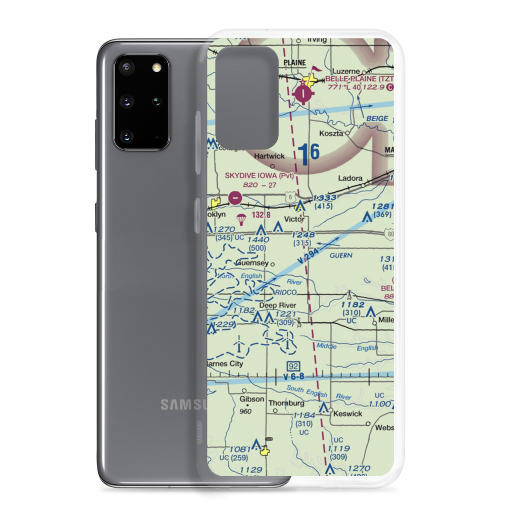 Rinehart Airport (0IA6) VFR Sectional Samsung Case Samsung Galaxy S20 Plus model shown