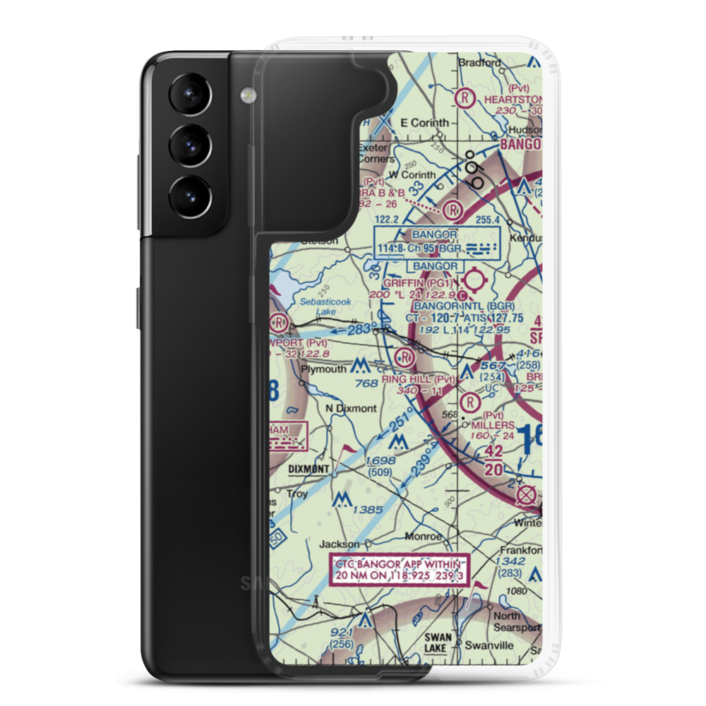 Ring Hill Airport (14ME) VFR Sectional Samsung Case Samsung Galaxy S21 Plus model shown