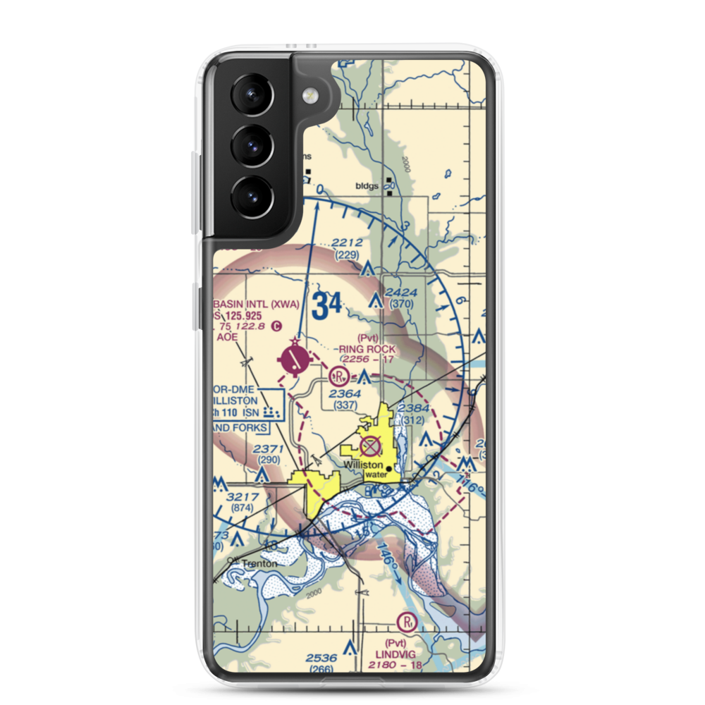 Ring Rock Ranch Airport (4NA1) VFR Sectional Samsung Case Samsung Galaxy S21 Plus model shown