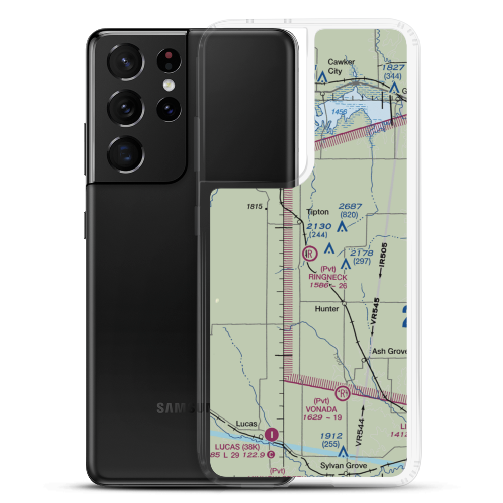 Ringneck Ranch Airport (55KS) VFR Sectional Samsung Case Samsung Galaxy S21 Ultra model shown