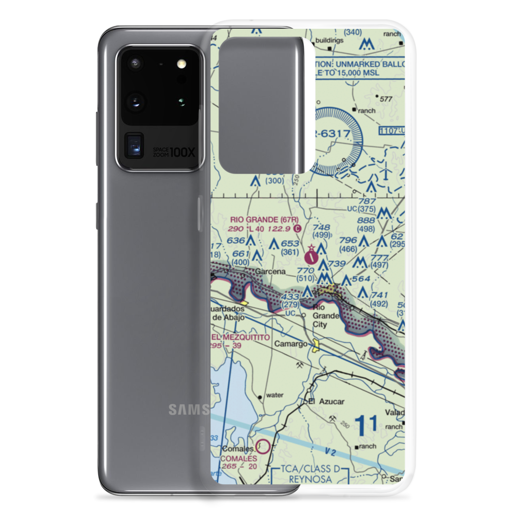 Rio Grande City Municipal Airport (67R) VFR Sectional Samsung Case Samsung Galaxy S20 Ultra model shown