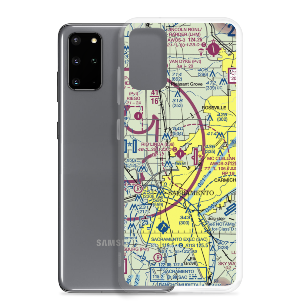Rio Linda Airport (L36) VFR Sectional Samsung Case Samsung Galaxy S20 Plus model shown