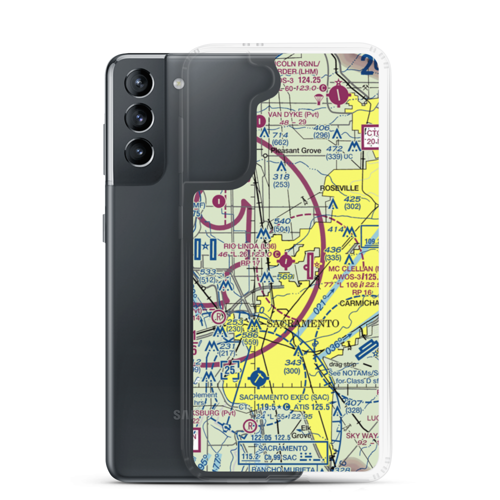 Rio Linda Airport (L36) VFR Sectional Samsung Case Samsung Galaxy S21 model shown