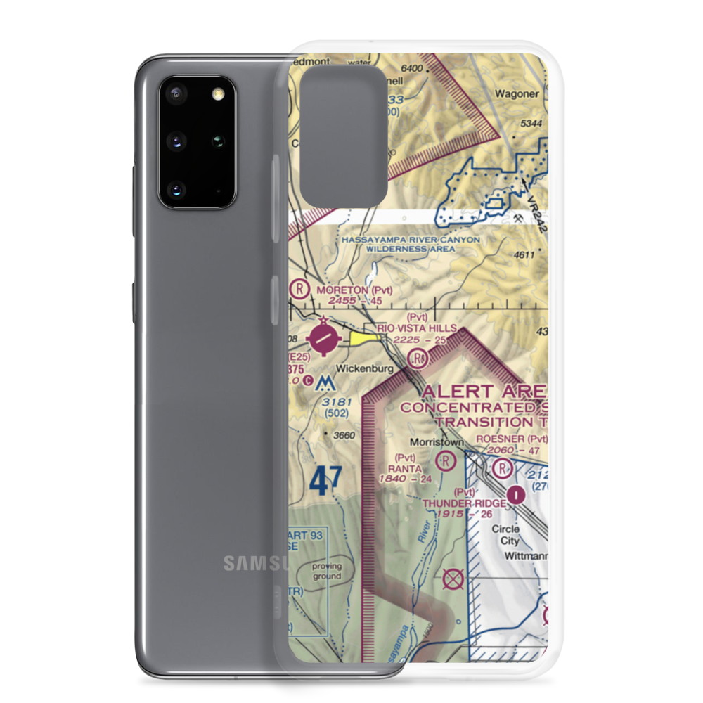 Rio Vista Hills Airport (AZ64) VFR Sectional Samsung Case Samsung Galaxy S20 Plus model shown