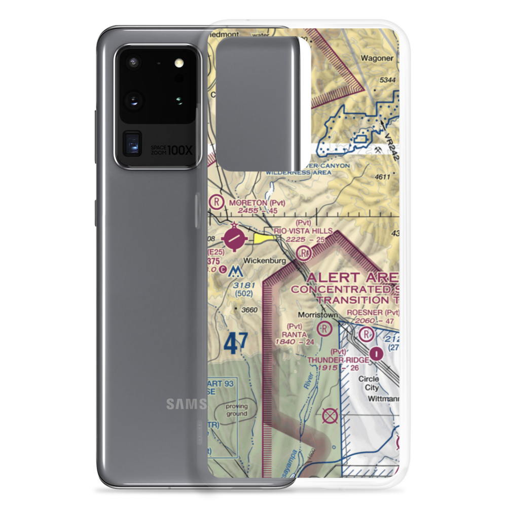 Rio Vista Hills Airport (AZ64) VFR Sectional Samsung Case Samsung Galaxy S20 Ultra model shown