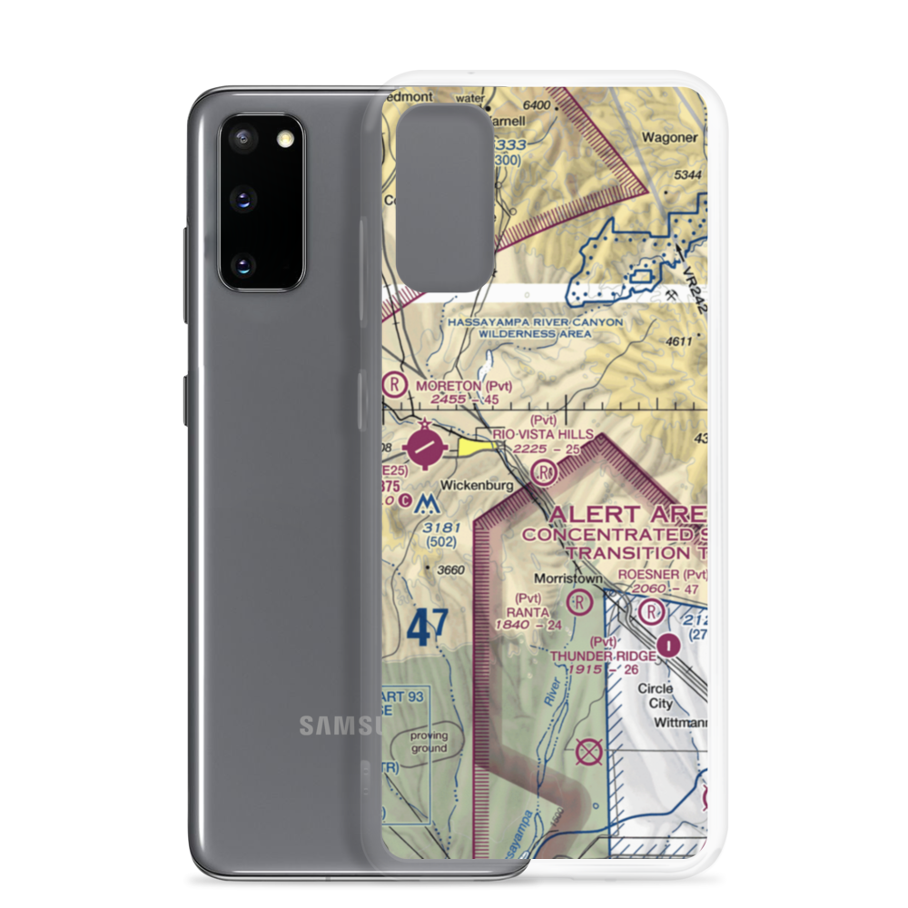 Rio Vista Hills Airport (AZ64) VFR Sectional Samsung Case Samsung Galaxy S20 model shown