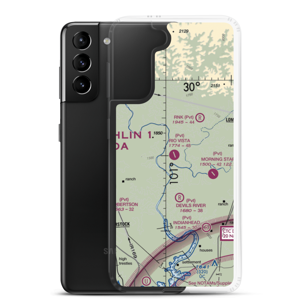 Rio Vista Ranch Airport (TS04) VFR Sectional Samsung Case Samsung Galaxy S21 Plus model shown