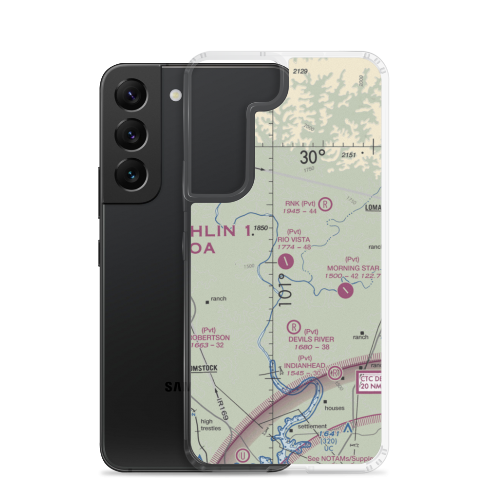 Rio Vista Ranch Airport (TS04) VFR Sectional Samsung Case Samsung Galaxy S22 model shown