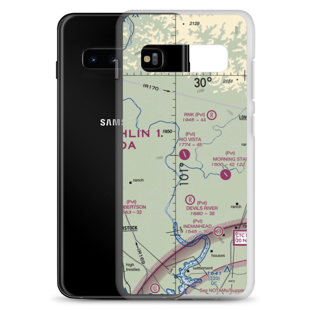 Rio Vista Ranch Airport (TS04) VFR Sectional Samsung Case Samsung Galaxy S10+ model shown