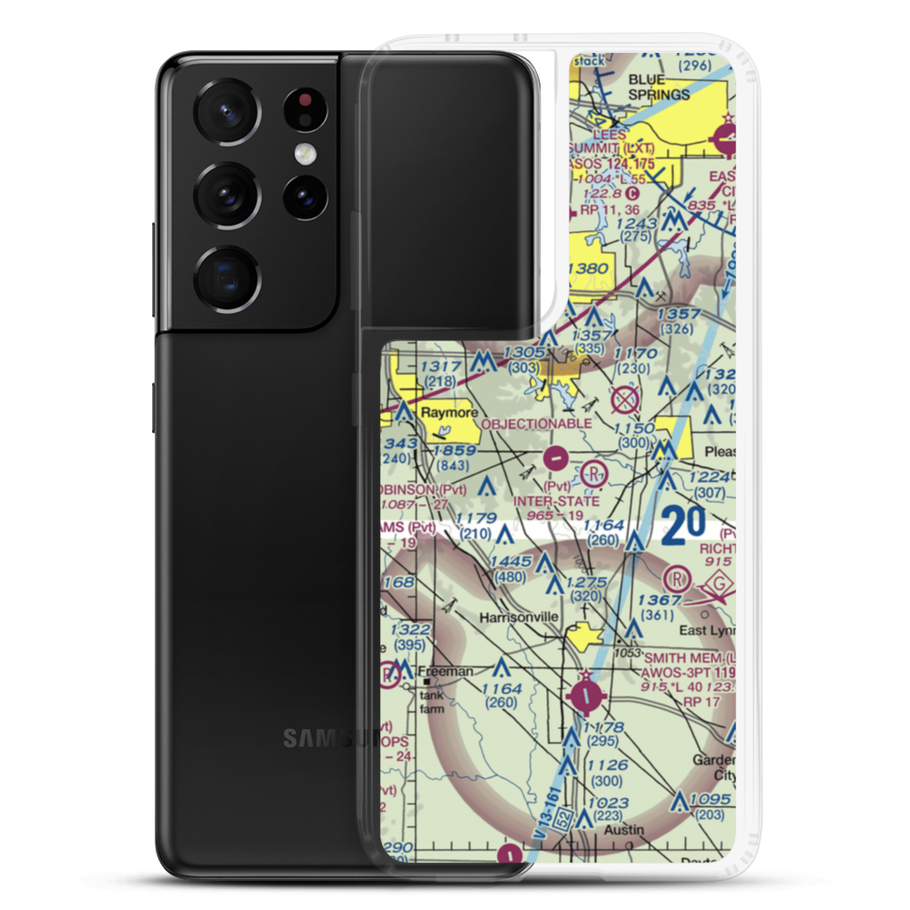 Riordan Airport (43MO) VFR Sectional Samsung Case Samsung Galaxy S21 Ultra model shown