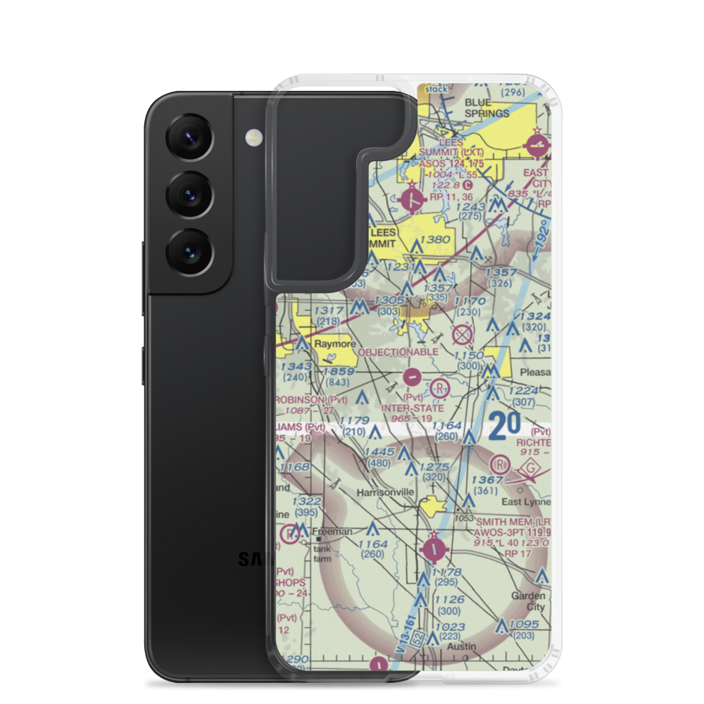 Riordan Airport (43MO) VFR Sectional Samsung Case Samsung Galaxy S22 model shown