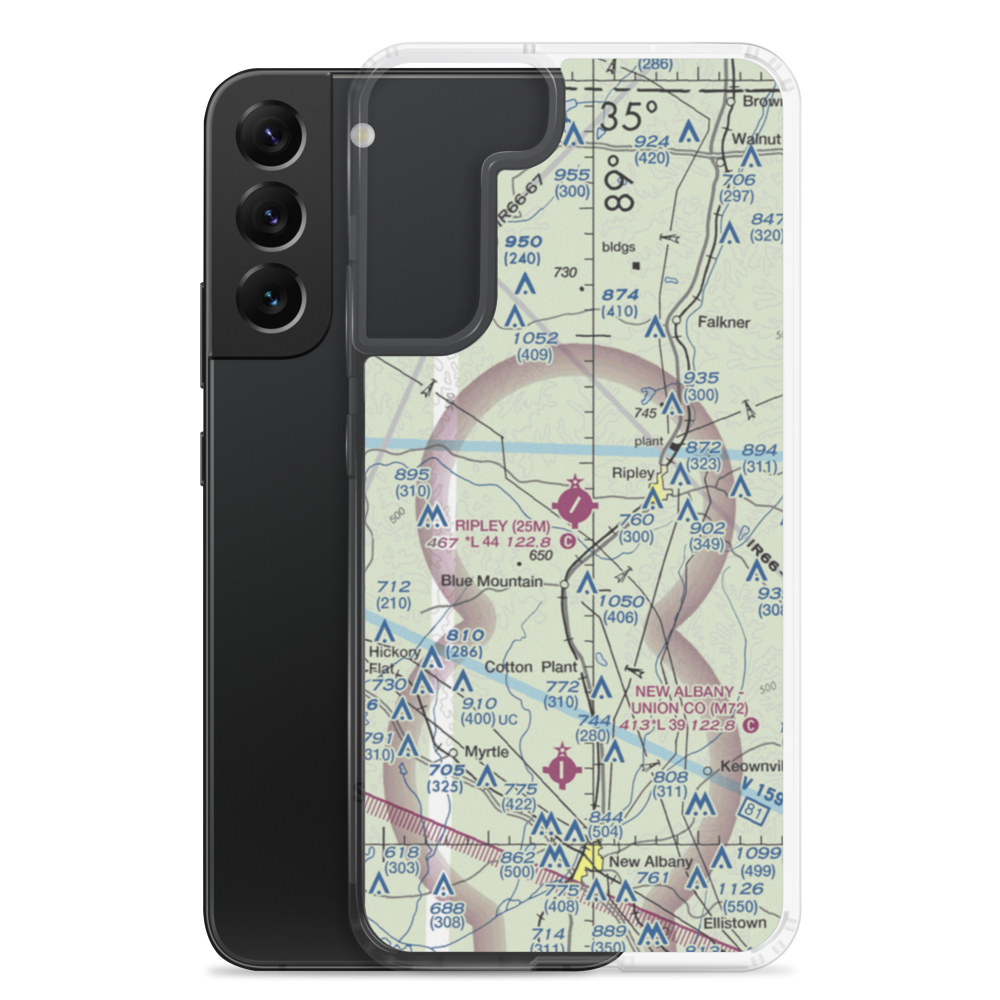 Ripley Airport (25M) VFR Sectional Samsung Case Samsung Galaxy S22 Plus model shown