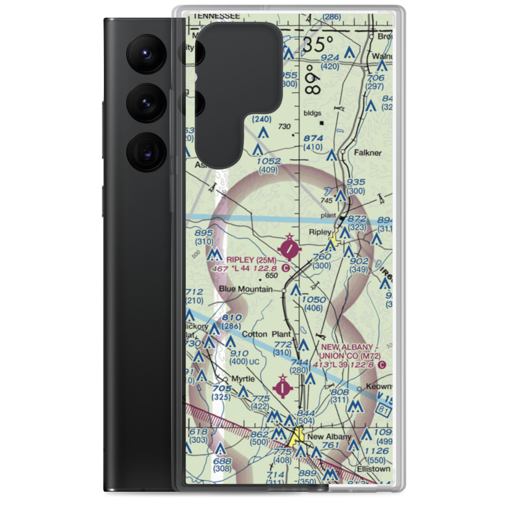 Ripley Airport (25M) VFR Sectional Samsung Case Samsung Galaxy S22 Ultra model shown
