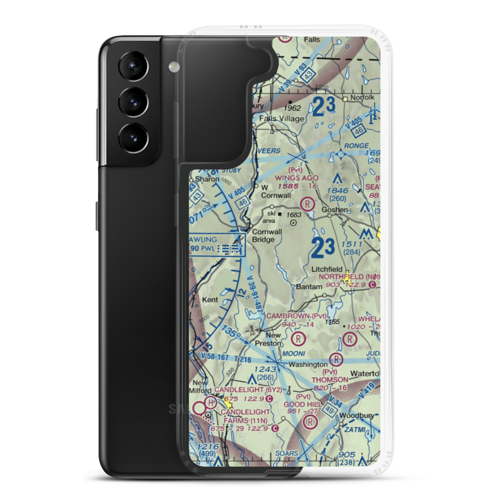 Ripley Field (CT44) VFR Sectional Samsung Case Samsung Galaxy S21 Plus model shown