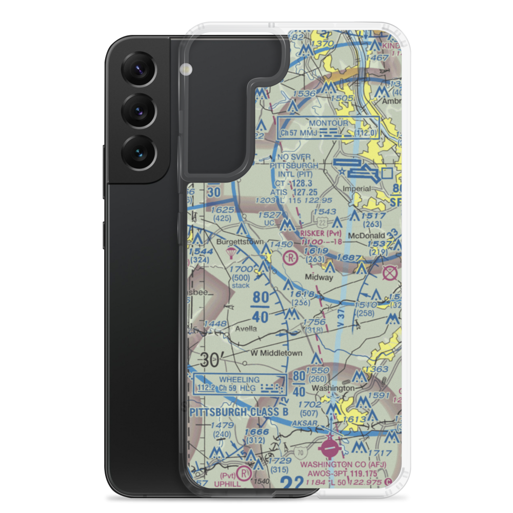 Risker Field (3PS9) VFR Sectional Samsung Case Samsung Galaxy S22 Plus model shown