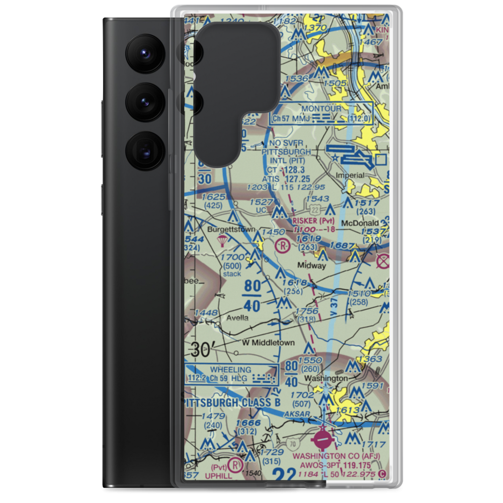 Risker Field (3PS9) VFR Sectional Samsung Case Samsung Galaxy S22 Ultra model shown