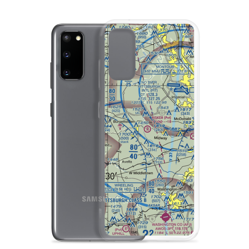 Risker Field (3PS9) VFR Sectional Samsung Case Samsung Galaxy S20 model shown