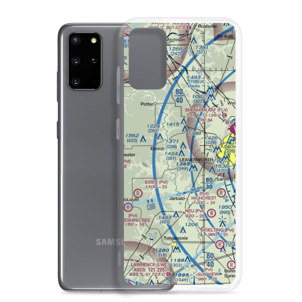 Risky Airport (1KS2) VFR Sectional Samsung Case Samsung Galaxy S20 Plus model shown