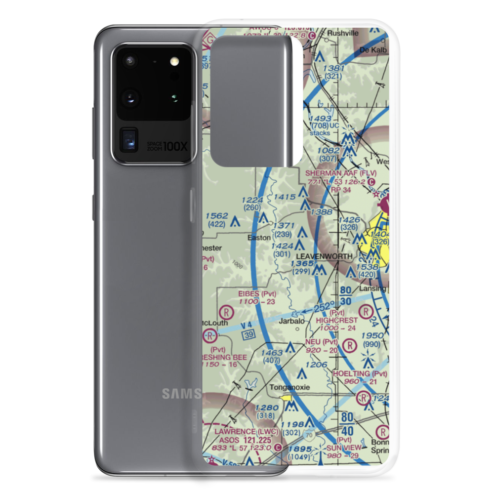 Risky Airport (1KS2) VFR Sectional Samsung Case Samsung Galaxy S20 Ultra model shown