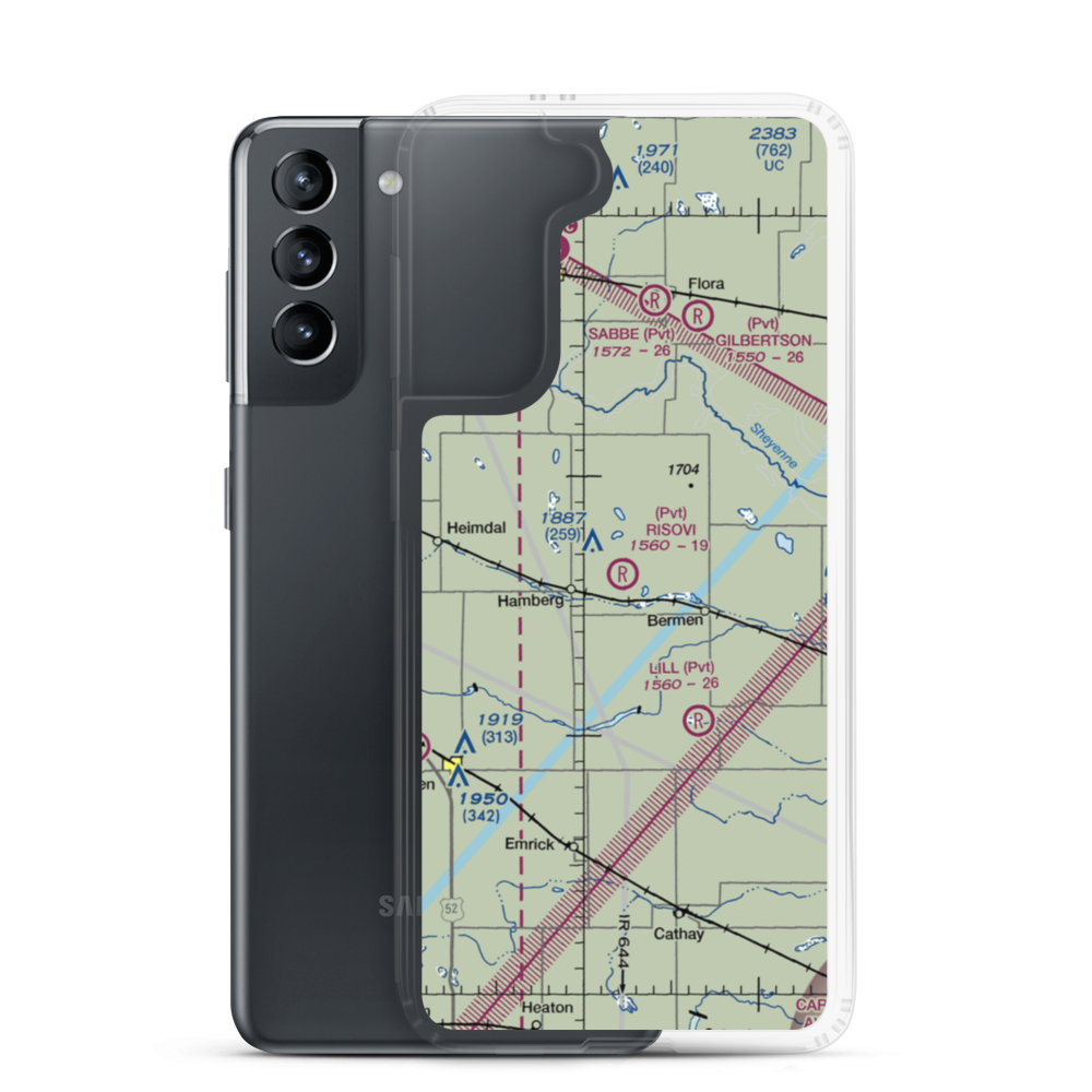 Risovi Ranch Strip (3NA6) VFR Sectional Samsung Case Samsung Galaxy S21 model shown