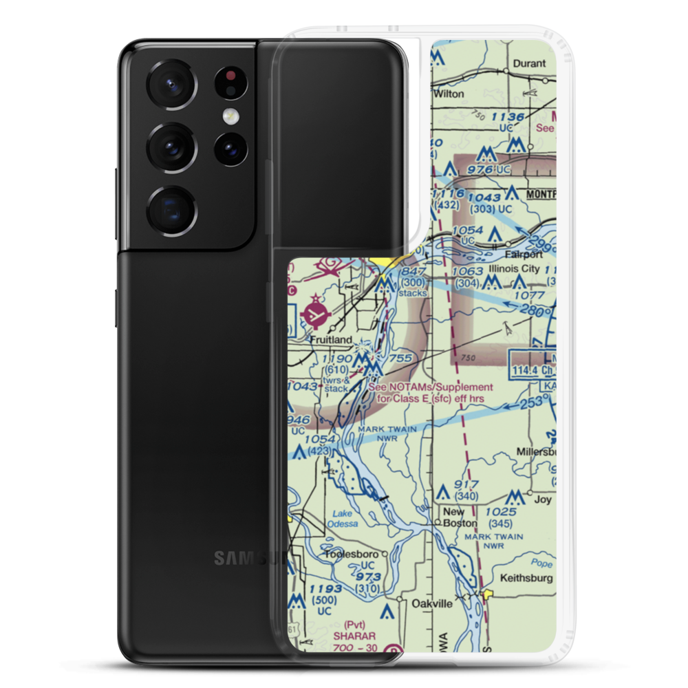 Ritter Field (2IS4) VFR Sectional Samsung Case Samsung Galaxy S21 Ultra model shown