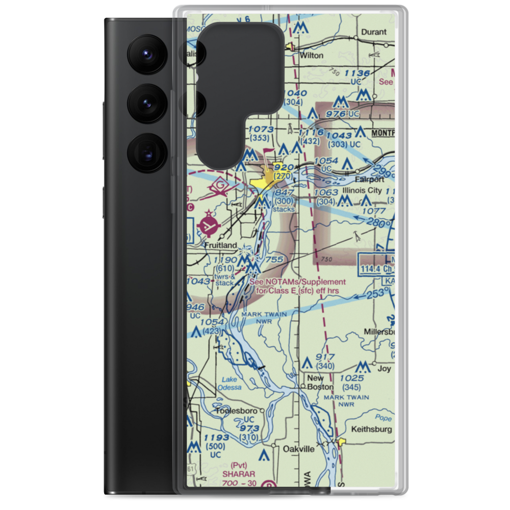 Ritter Field (2IS4) VFR Sectional Samsung Case Samsung Galaxy S22 Ultra model shown