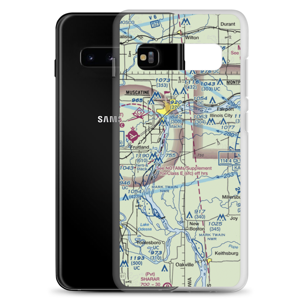 Ritter Field (2IS4) VFR Sectional Samsung Case Samsung Galaxy S10+ model shown