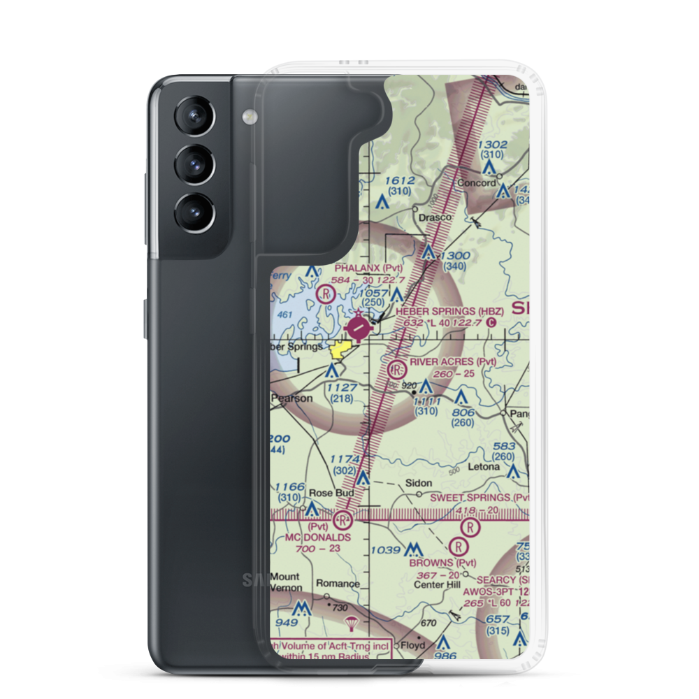 River Acres Airport (3AR8) VFR Sectional Samsung Case Samsung Galaxy S21 model shown