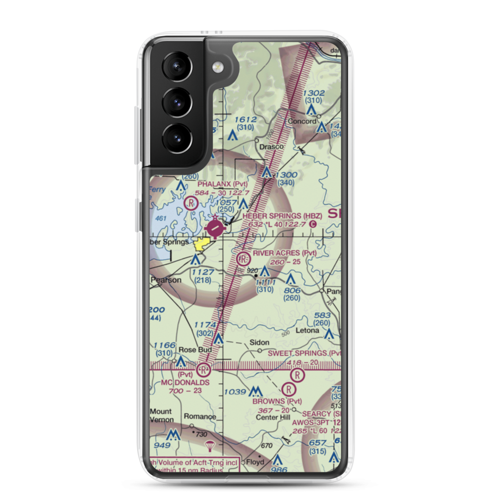 River Acres Airport (3AR8) VFR Sectional Samsung Case Samsung Galaxy S21 Plus model shown