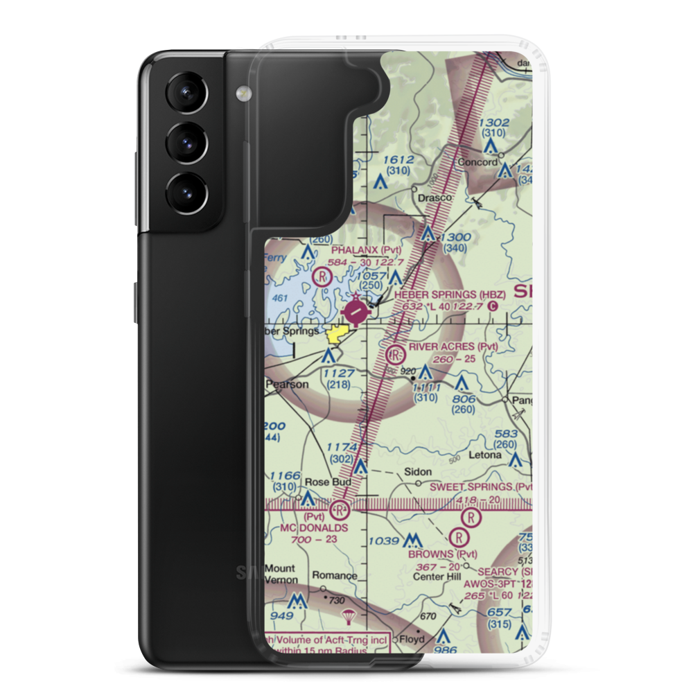 River Acres Airport (3AR8) VFR Sectional Samsung Case Samsung Galaxy S21 Plus model shown