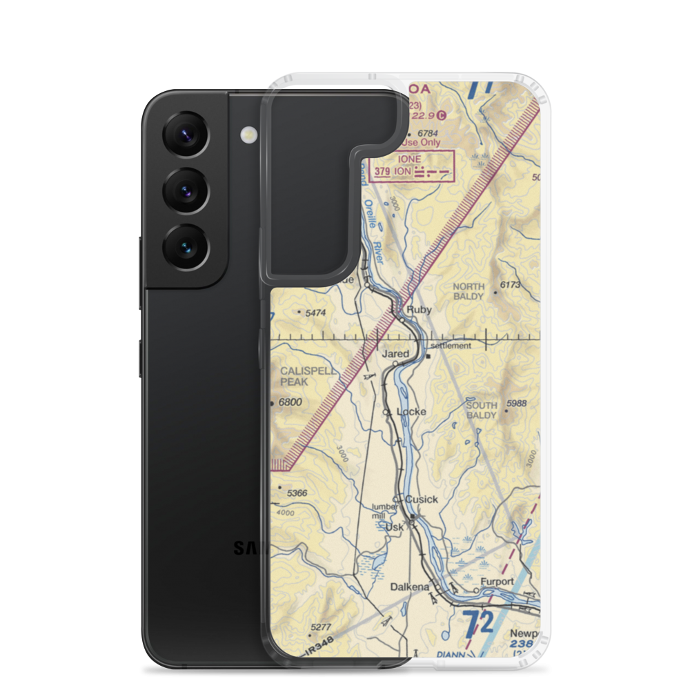 River Bend Airport (9WA3) VFR Sectional Samsung Case Samsung Galaxy S22 model shown