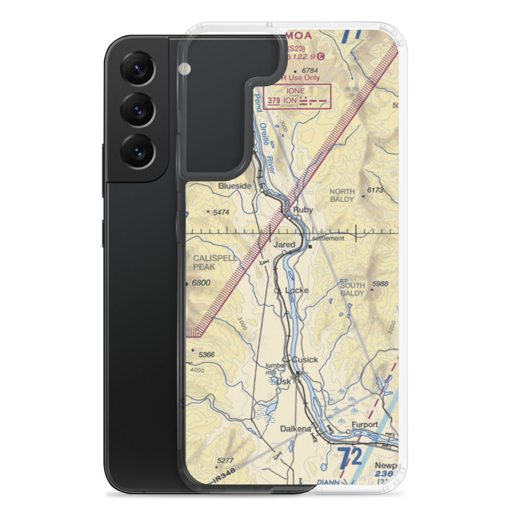 River Bend Airport (9WA3) VFR Sectional Samsung Case Samsung Galaxy S22 Plus model shown