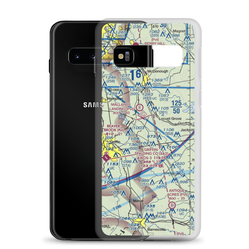 River Bend Airport (GE33) VFR Sectional Samsung Case Samsung Galaxy S10 model shown