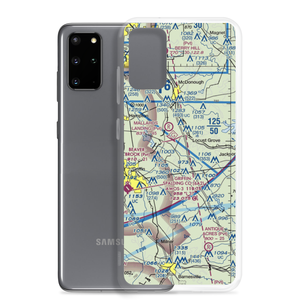 River Bend Airport (GE33) VFR Sectional Samsung Case Samsung Galaxy S20 Plus model shown