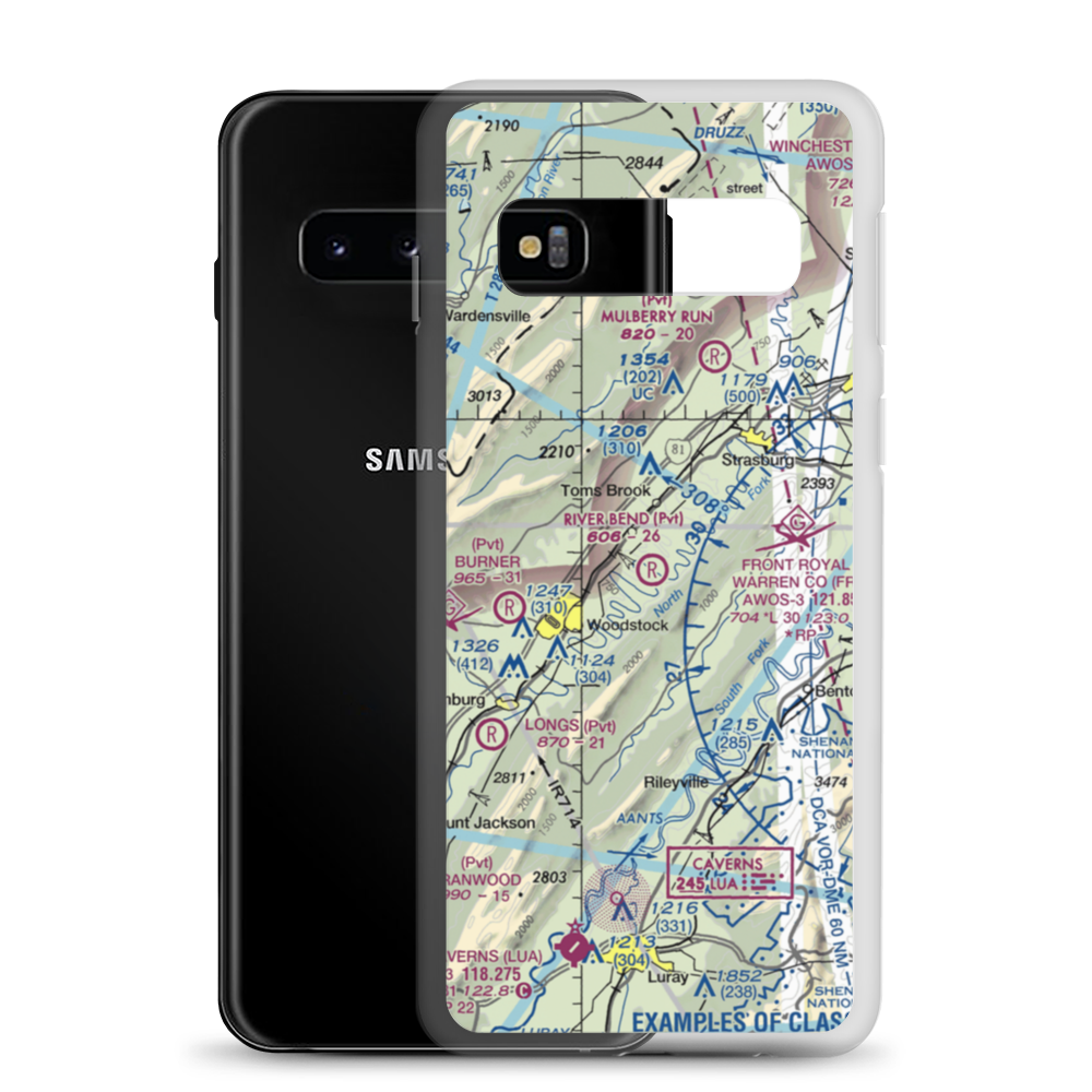 River Bend Airport (VA58) VFR Sectional Samsung Case Samsung Galaxy S10 model shown