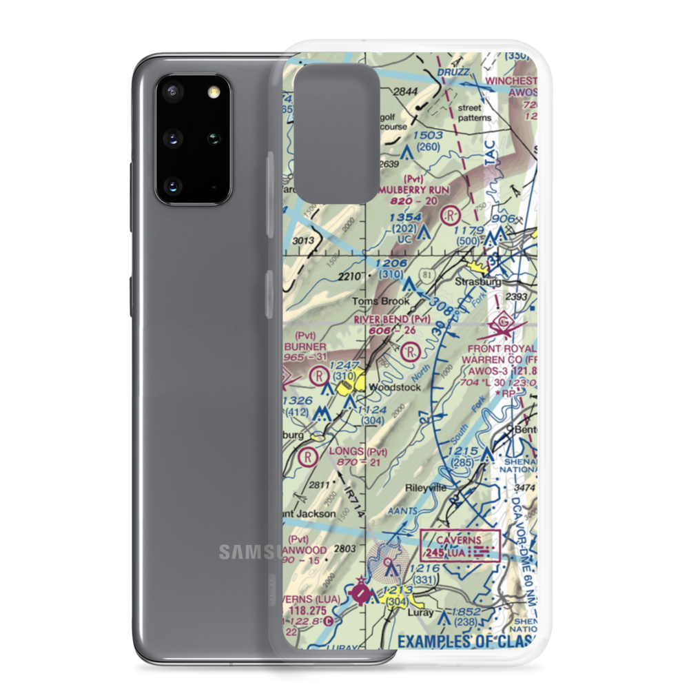 River Bend Airport (VA58) VFR Sectional Samsung Case Samsung Galaxy S20 Plus model shown