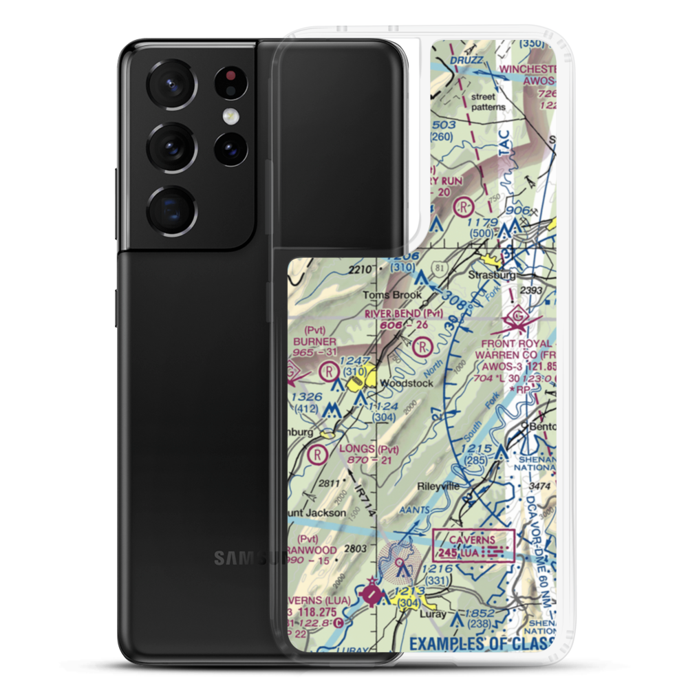 River Bend Airport (VA58) VFR Sectional Samsung Case Samsung Galaxy S21 Ultra model shown